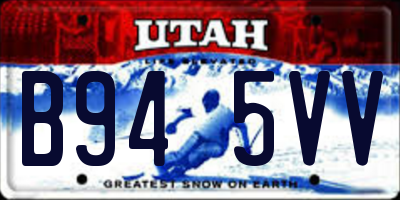 UT license plate B945VV