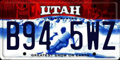 UT license plate B945WZ