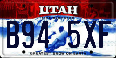 UT license plate B945XF