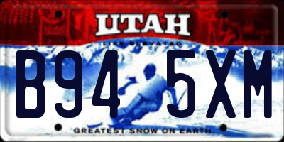 UT license plate B945XM