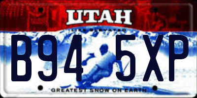 UT license plate B945XP