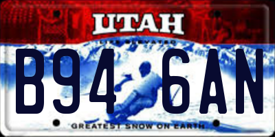 UT license plate B946AN