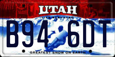 UT license plate B946DT