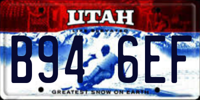 UT license plate B946EF