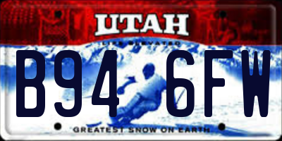 UT license plate B946FW