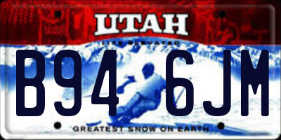 UT license plate B946JM