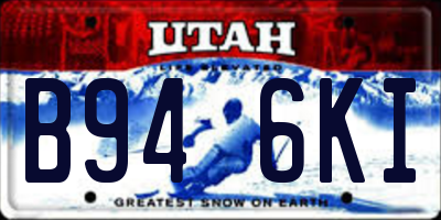 UT license plate B946KI