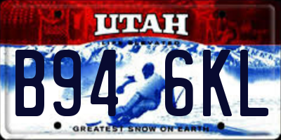 UT license plate B946KL