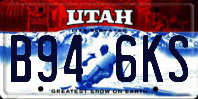 UT license plate B946KS