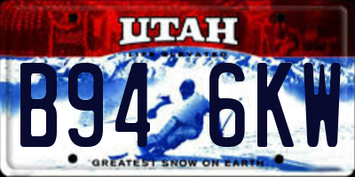 UT license plate B946KW