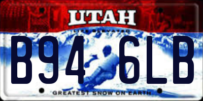 UT license plate B946LB