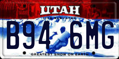 UT license plate B946MG