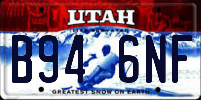 UT license plate B946NF