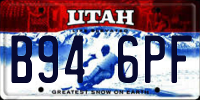 UT license plate B946PF