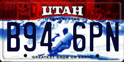 UT license plate B946PN