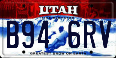 UT license plate B946RV