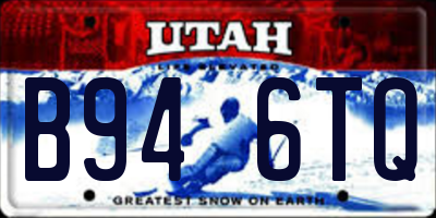 UT license plate B946TQ