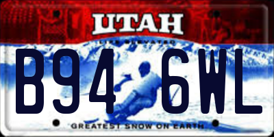 UT license plate B946WL