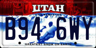 UT license plate B946WY