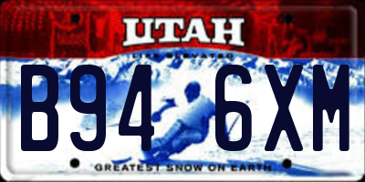 UT license plate B946XM