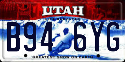 UT license plate B946YG