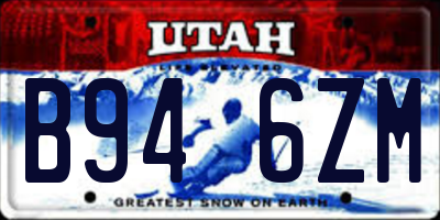 UT license plate B946ZM