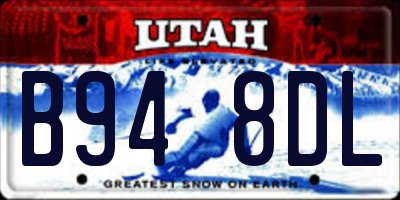 UT license plate B948DL