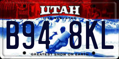 UT license plate B948KL