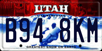 UT license plate B948KM