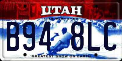 UT license plate B948LC