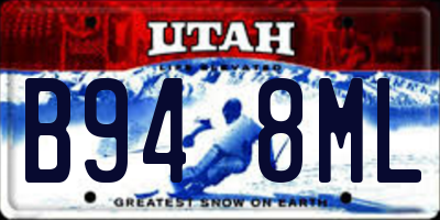 UT license plate B948ML