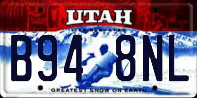 UT license plate B948NL