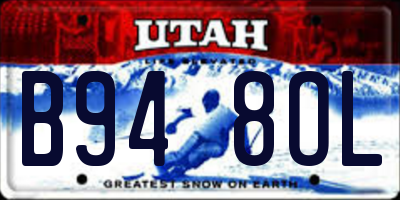 UT license plate B948OL