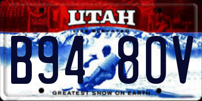 UT license plate B948OV