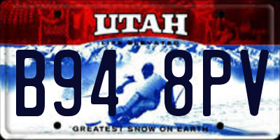 UT license plate B948PV