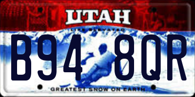 UT license plate B948QR
