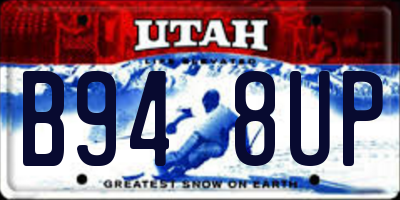UT license plate B948UP
