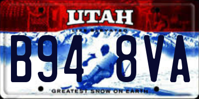 UT license plate B948VA