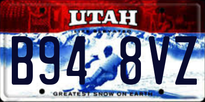 UT license plate B948VZ