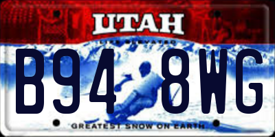 UT license plate B948WG