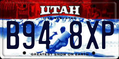 UT license plate B948XP