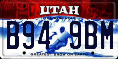 UT license plate B949BM