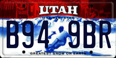 UT license plate B949BR