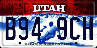 UT license plate B949CH