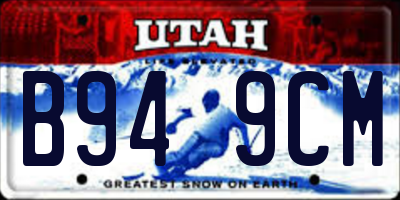 UT license plate B949CM