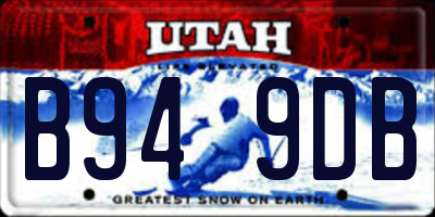 UT license plate B949DB