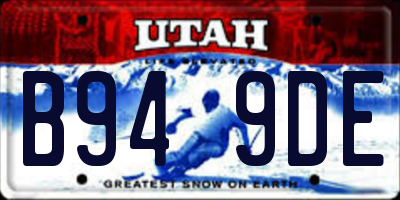 UT license plate B949DE