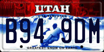 UT license plate B949DM