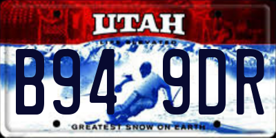 UT license plate B949DR