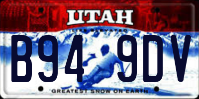 UT license plate B949DV